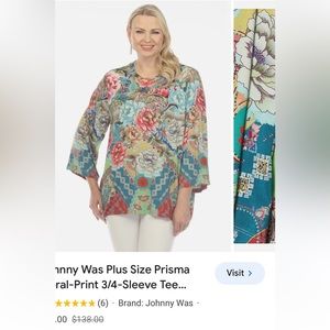 Johnny was plus size prisma top 1x